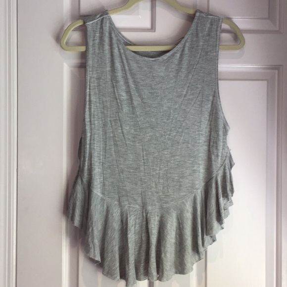 Free People Uptown Ruffled Tank Gray Size XS - Picture 5 of 8